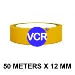 Yellow Color Tape - 12mm / 0.5" Width - 50 Meters in Length