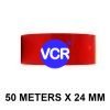Red Color Tape - 24mm / 1" Width - 50 Meters in Length
