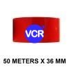 Red Color Tape - 36mm / 1.5" Width - 50 Meters in Length