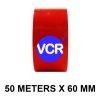 Red Color Tape - 60mm / 2.5" Width - 50 Meters in Length
