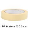 Masking Tape - 36mm / 1.5" Width - 20 Meters in Length