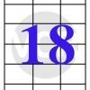 A4 Size White Self Adhesive Label / Sticker for Printer (Inject / Copier / Laser) - 18 Sticker Per Sheet - 100 Sheets pack