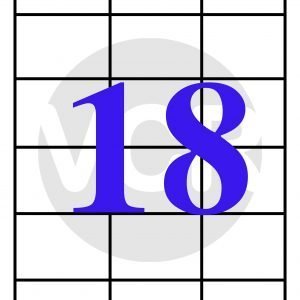 A4 Size White Self Adhesive Label / Sticker for Printer (Inject / Copier / Laser) - 18 Sticker Per Sheet - 100 Sheets pack